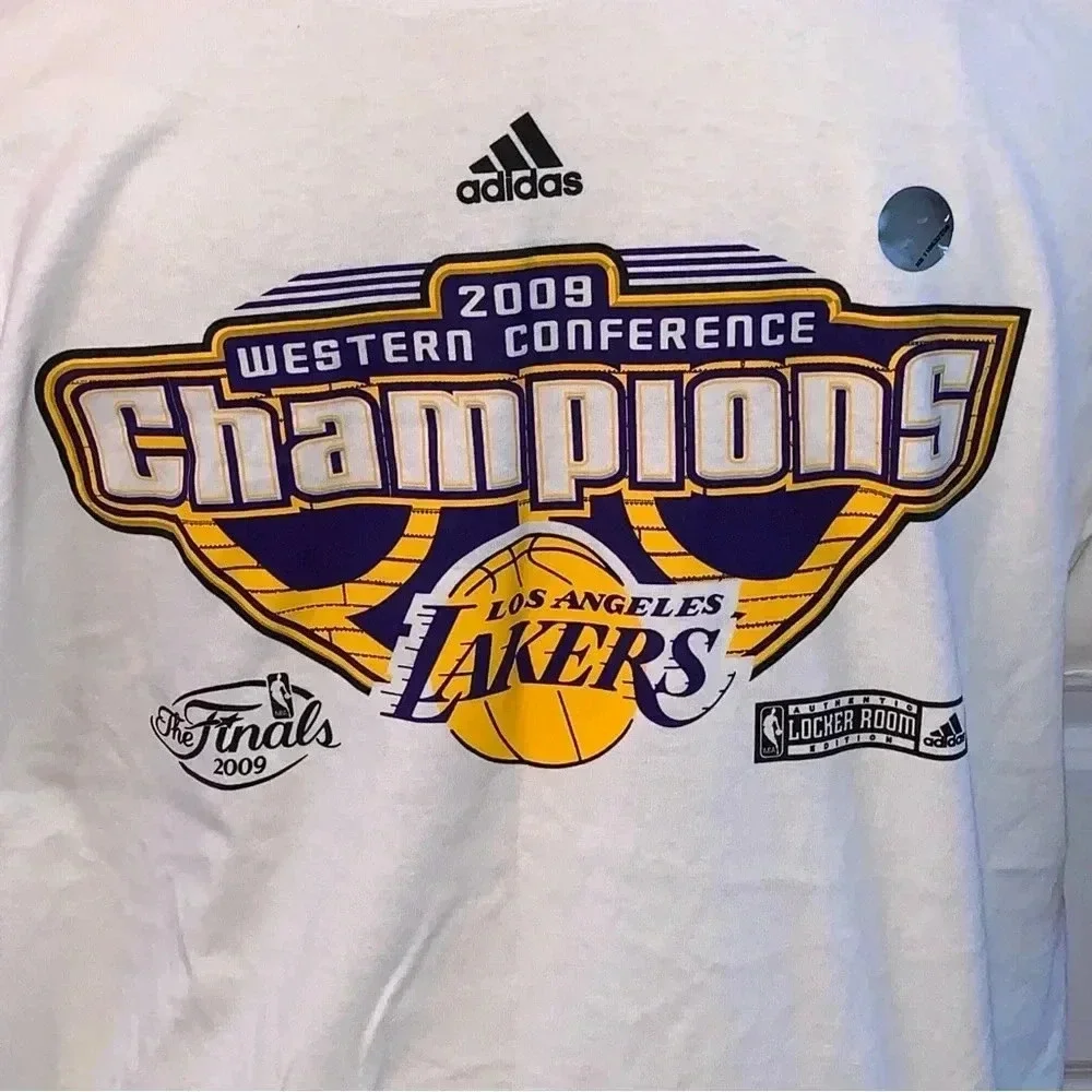 Adidas Los Angeles Lakers 2009 Conference Champions T-shirt Top NOS XL *READ